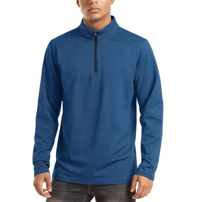 Men’s Quarter Zip Pullover Sweatshirt Long Sleeve Winter Fleece Lined Thermal