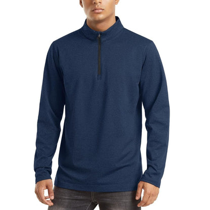 Men’s Quarter Zip Pullover Sweatshirt Long Sleeve Winter Fleece Lined Thermal