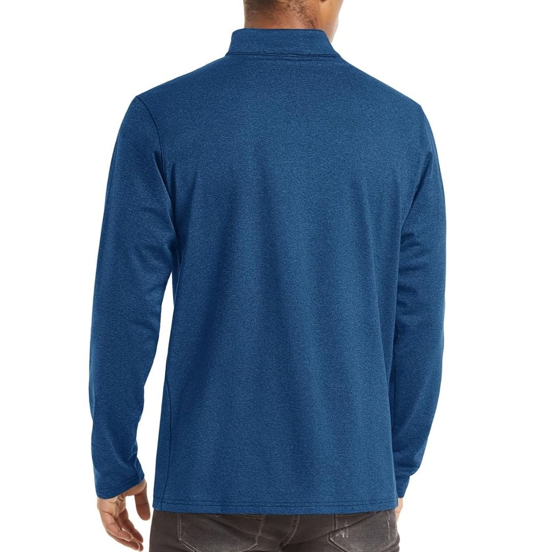 Men’s Quarter Zip Pullover Sweatshirt Long Sleeve Winter Fleece Lined Thermal