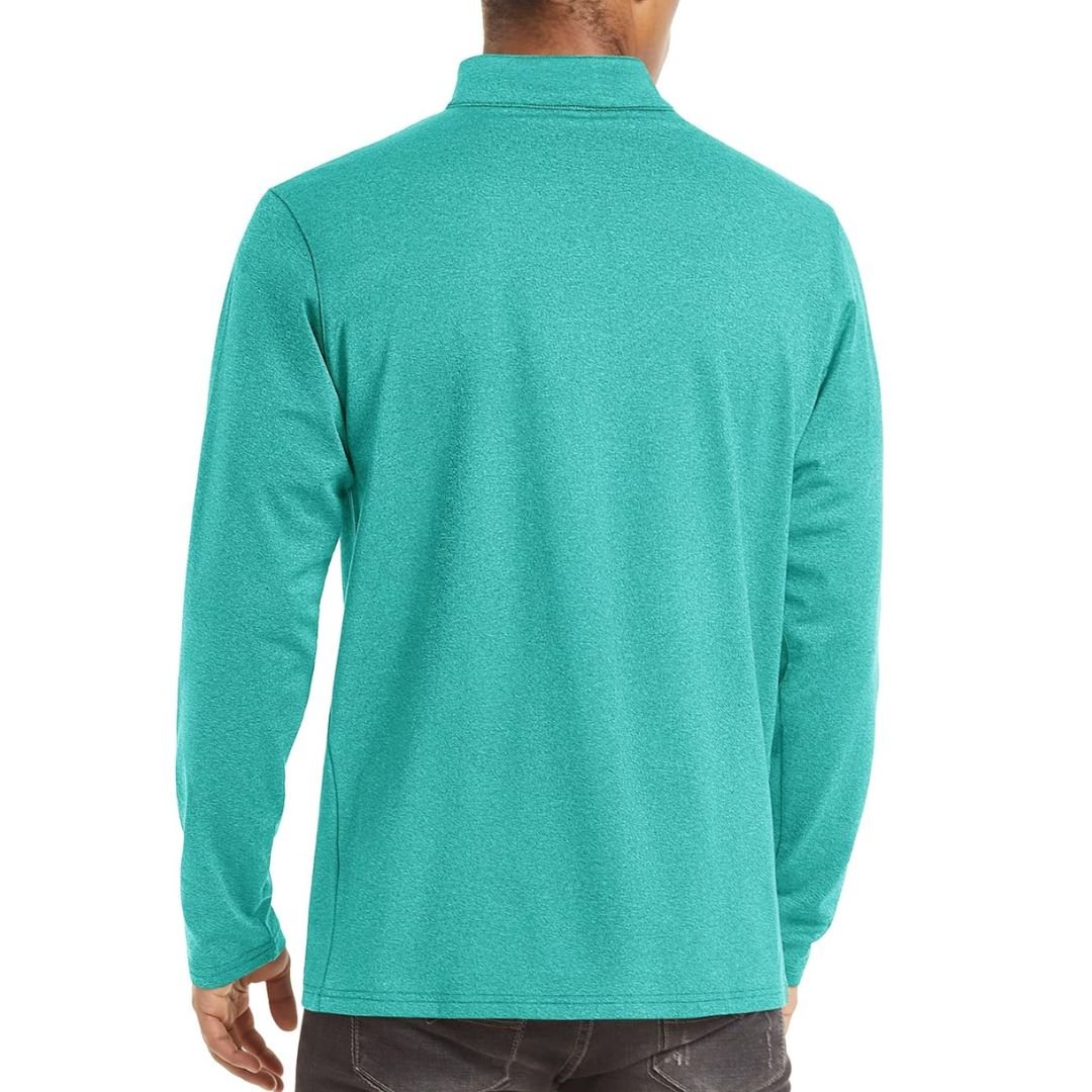 Men’s Quarter Zip Pullover Sweatshirt Long Sleeve Winter Fleece Lined Thermal