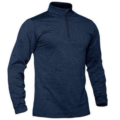 Men’s Quarter Zip Pullover Sweatshirt Long Sleeve Winter Fleece Lined Thermal