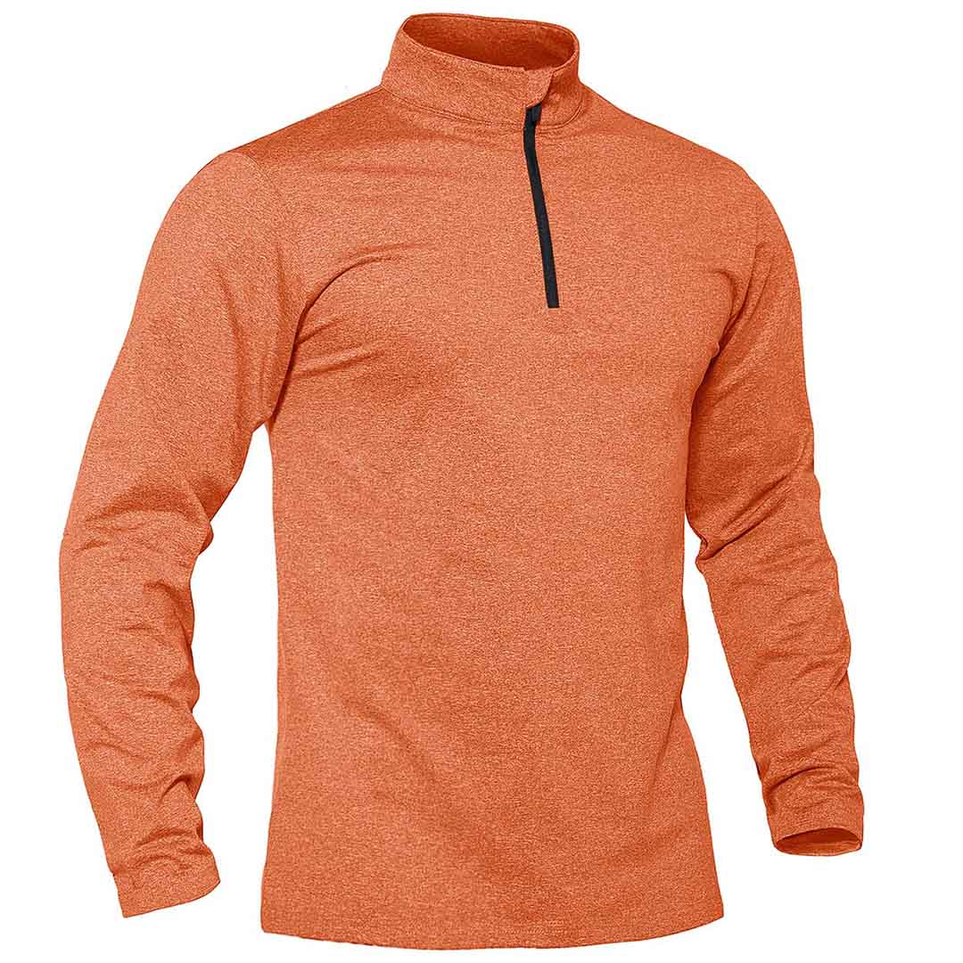 Men’s Quarter Zip Pullover Sweatshirt Long Sleeve Winter Fleece Lined Thermal