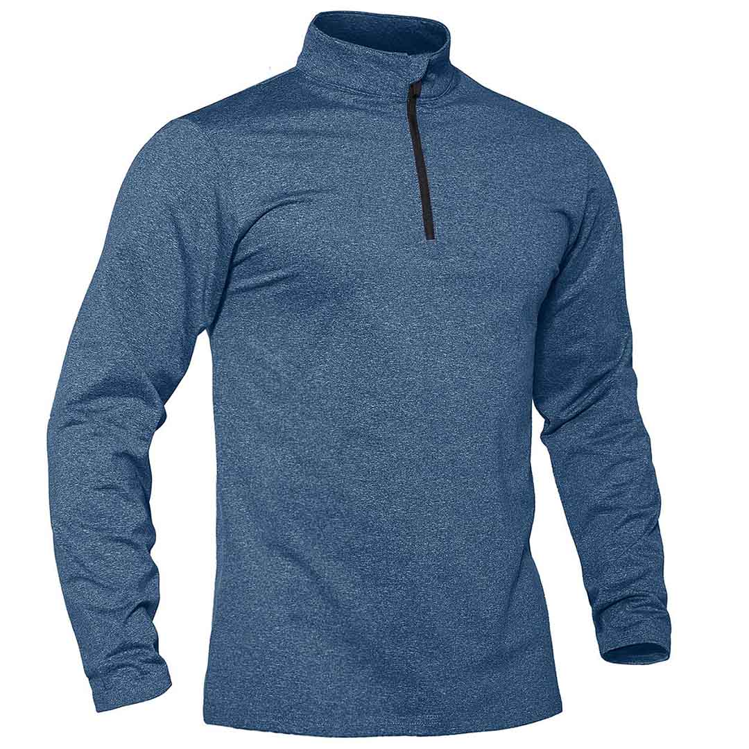 Men’s Quarter Zip Pullover Sweatshirt Long Sleeve Winter Fleece Lined Thermal