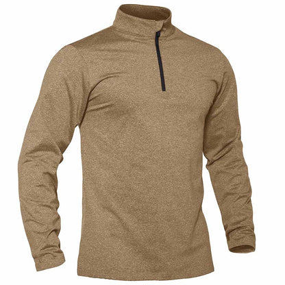 Men’s Quarter Zip Pullover Sweatshirt Long Sleeve Winter Fleece Lined Thermal