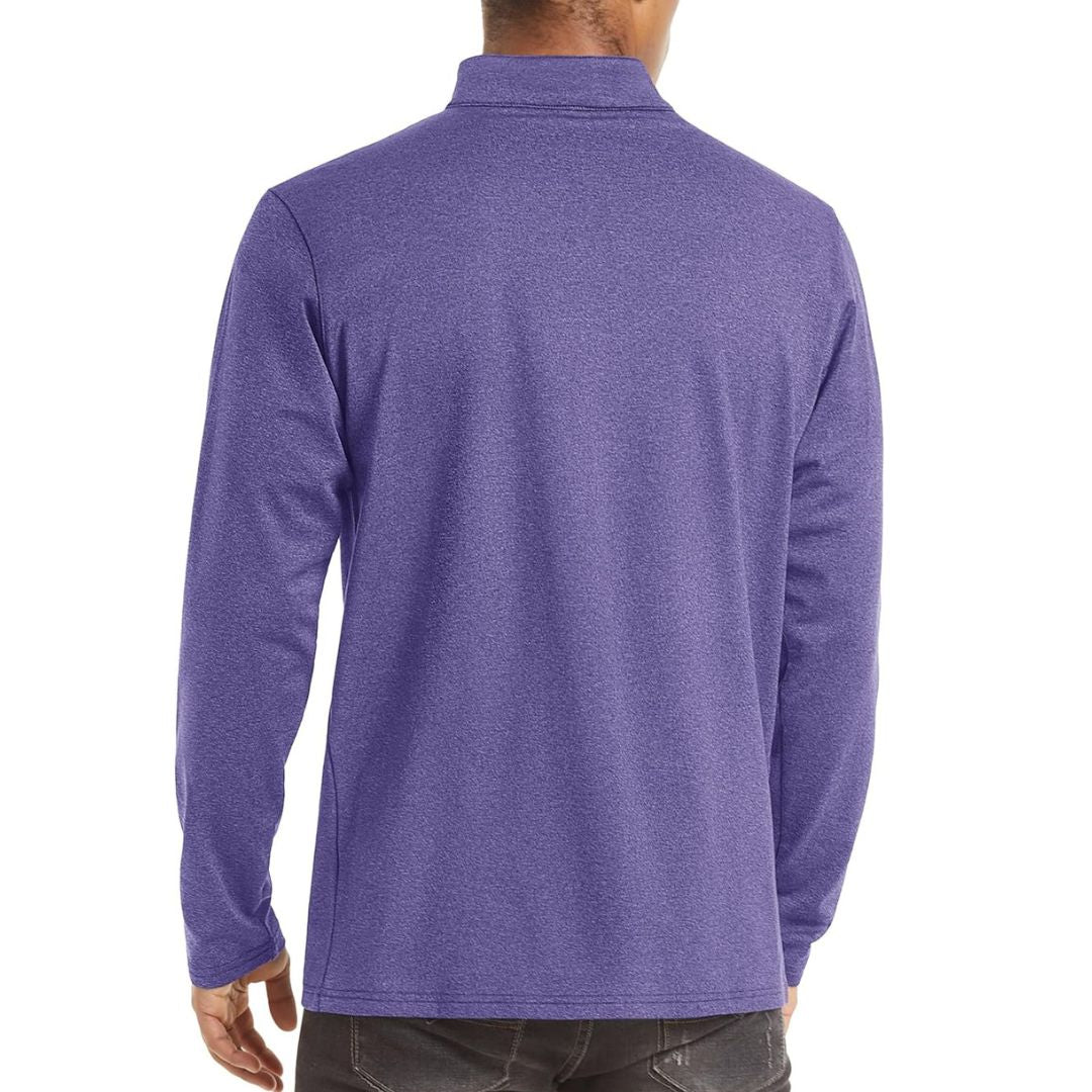 Men’s Quarter Zip Pullover Sweatshirt Long Sleeve Winter Fleece Lined Thermal