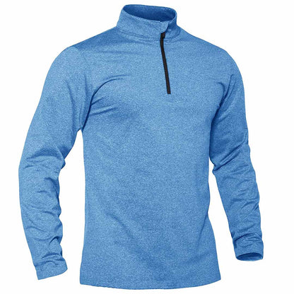 Men’s Quarter Zip Pullover Sweatshirt Long Sleeve Winter Fleece Lined Thermal
