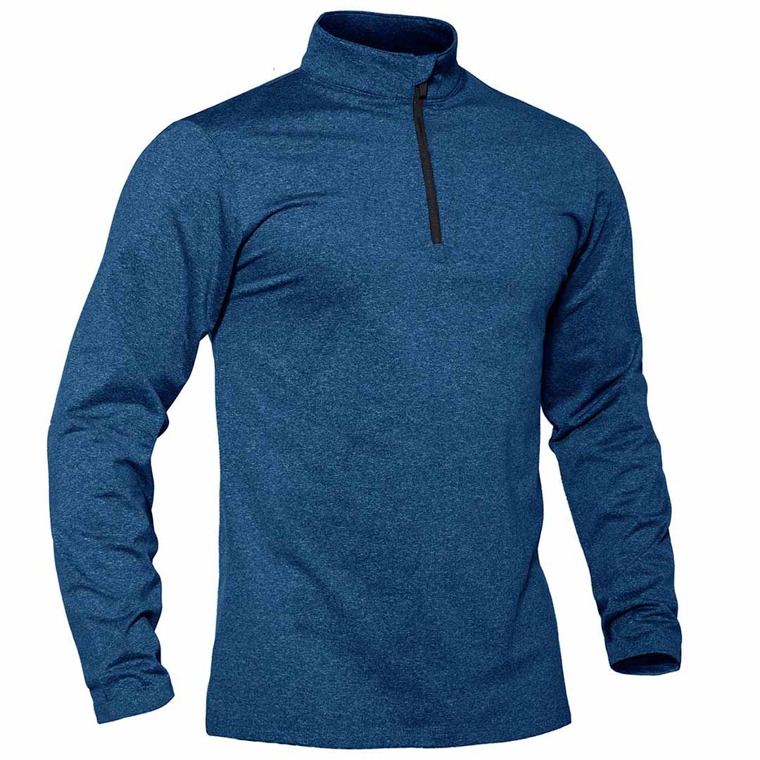 Men’s Quarter Zip Pullover Sweatshirt Long Sleeve Winter Fleece Lined Thermal