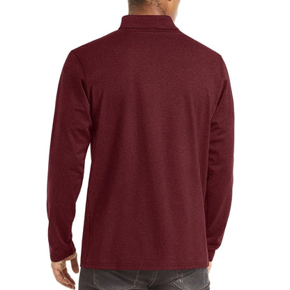Men’s Quarter Zip Pullover Sweatshirt Long Sleeve Winter Fleece Lined Thermal