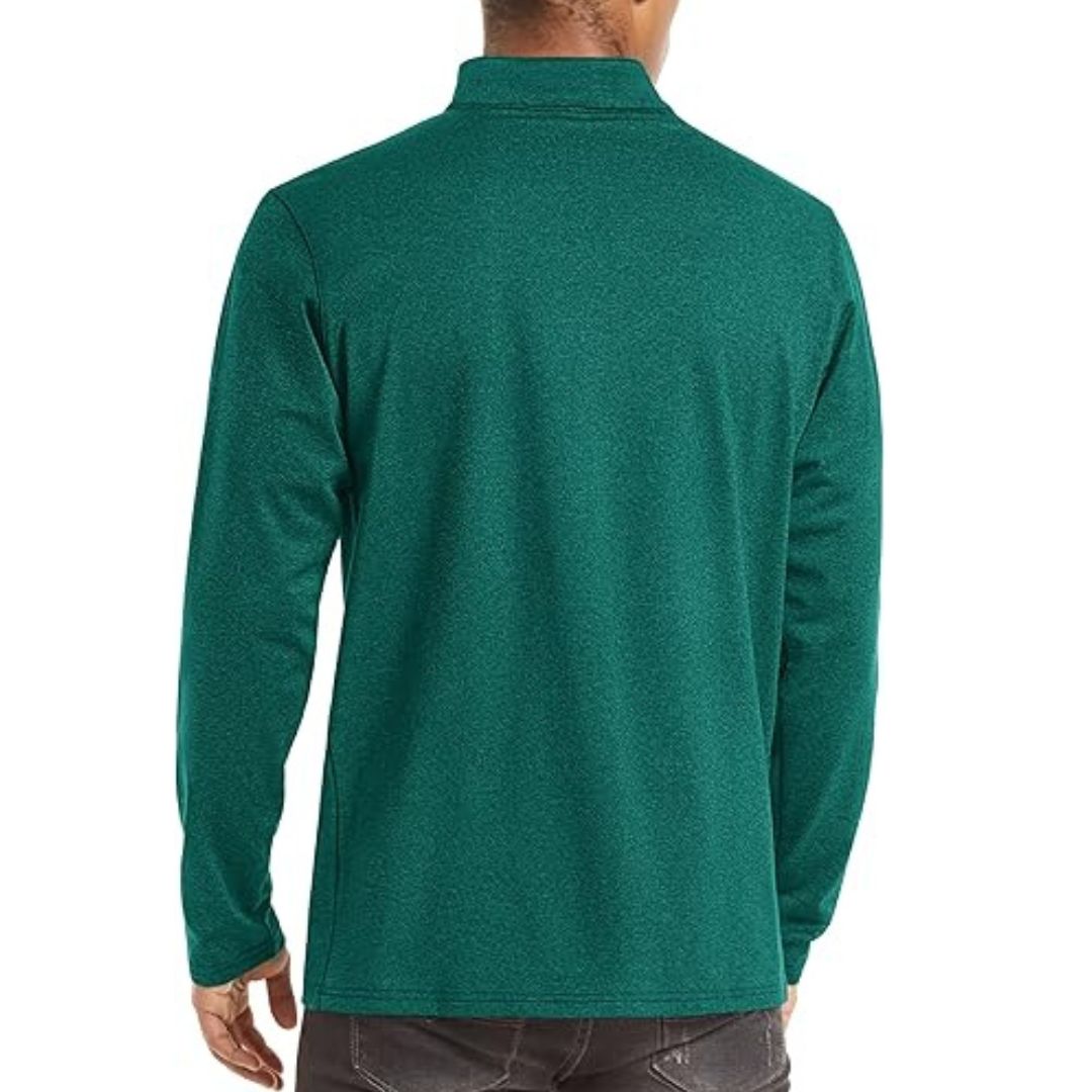 Men’s Quarter Zip Pullover Sweatshirt Long Sleeve Winter Fleece Lined Thermal