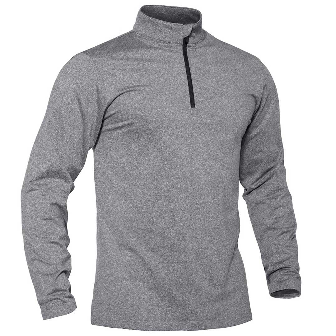 Men’s Quarter Zip Pullover Sweatshirt Long Sleeve Winter Fleece Lined Thermal