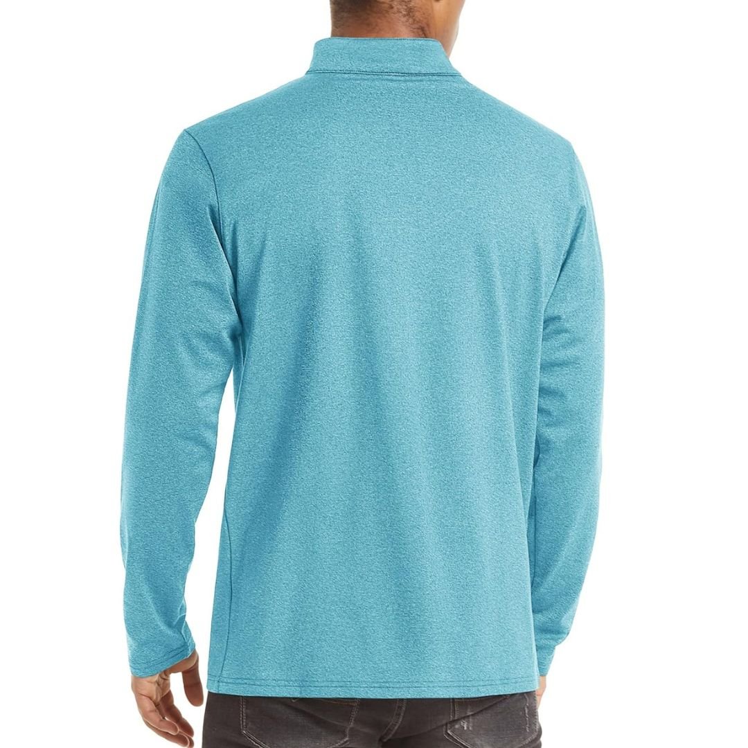 Men’s Quarter Zip Pullover Sweatshirt Long Sleeve Winter Fleece Lined Thermal
