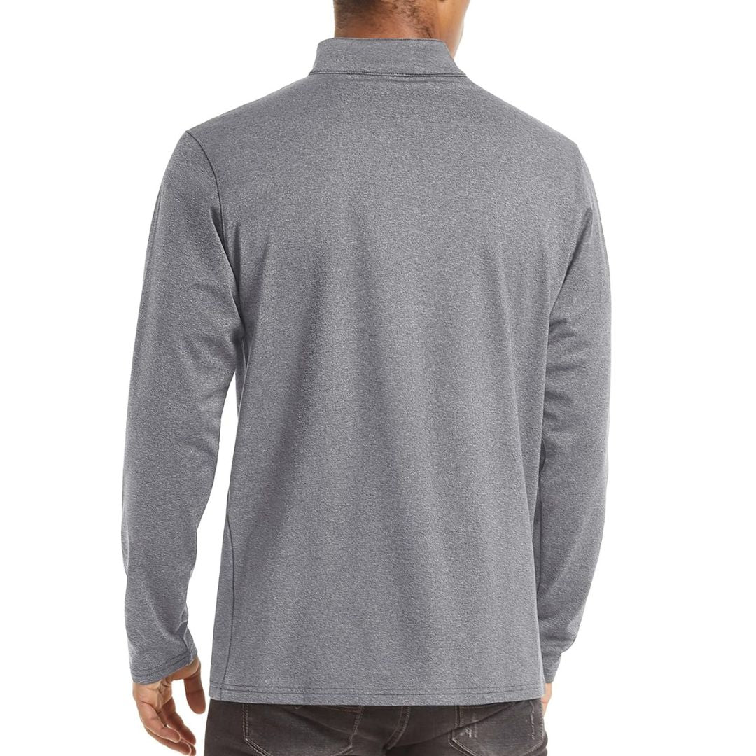 Men’s Quarter Zip Pullover Sweatshirt Long Sleeve Winter Fleece Lined Thermal
