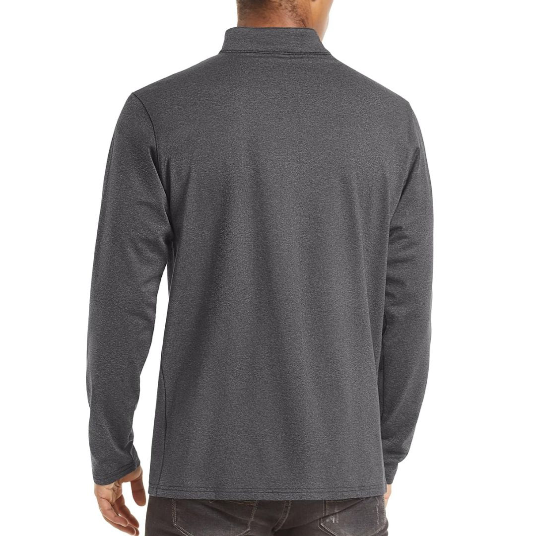 Men’s Quarter Zip Pullover Sweatshirt Long Sleeve Winter Fleece Lined Thermal