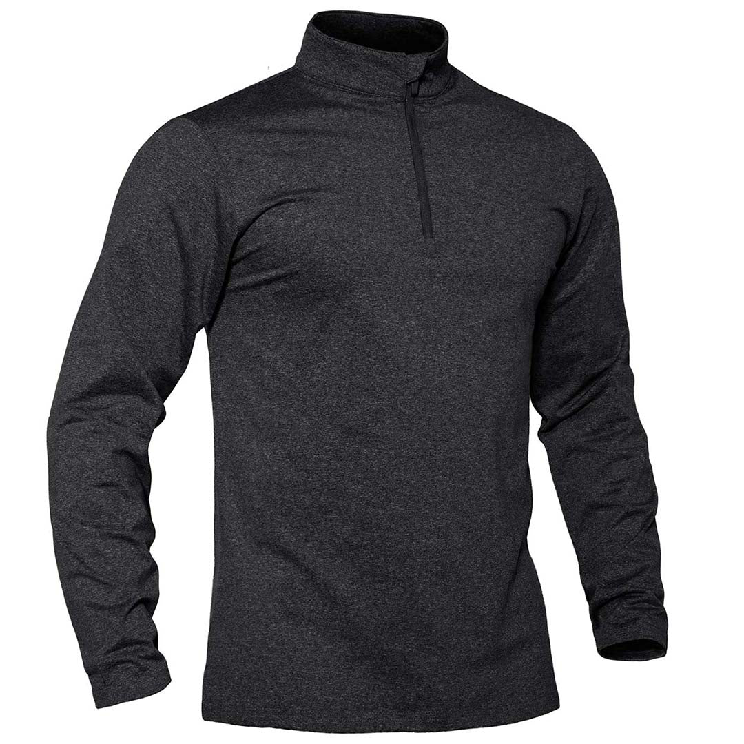 Men’s Quarter Zip Pullover Sweatshirt Long Sleeve Winter Fleece Lined Thermal
