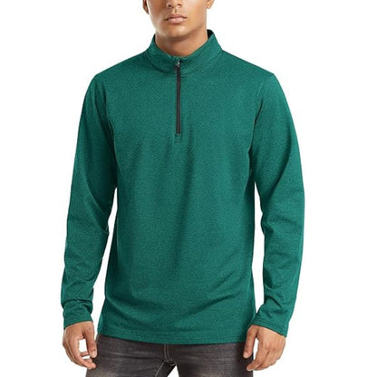 Men’s Quarter Zip Pullover Sweatshirt Long Sleeve Winter Fleece Lined Thermal