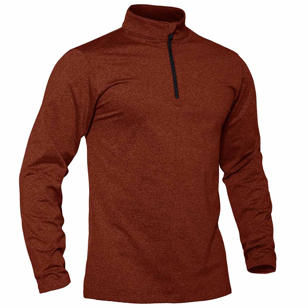 Men’s Quarter Zip Pullover Sweatshirt Long Sleeve Winter Fleece Lined Thermal