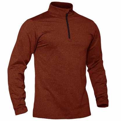 Men’s Quarter Zip Pullover Sweatshirt Long Sleeve Winter Fleece Lined Thermal