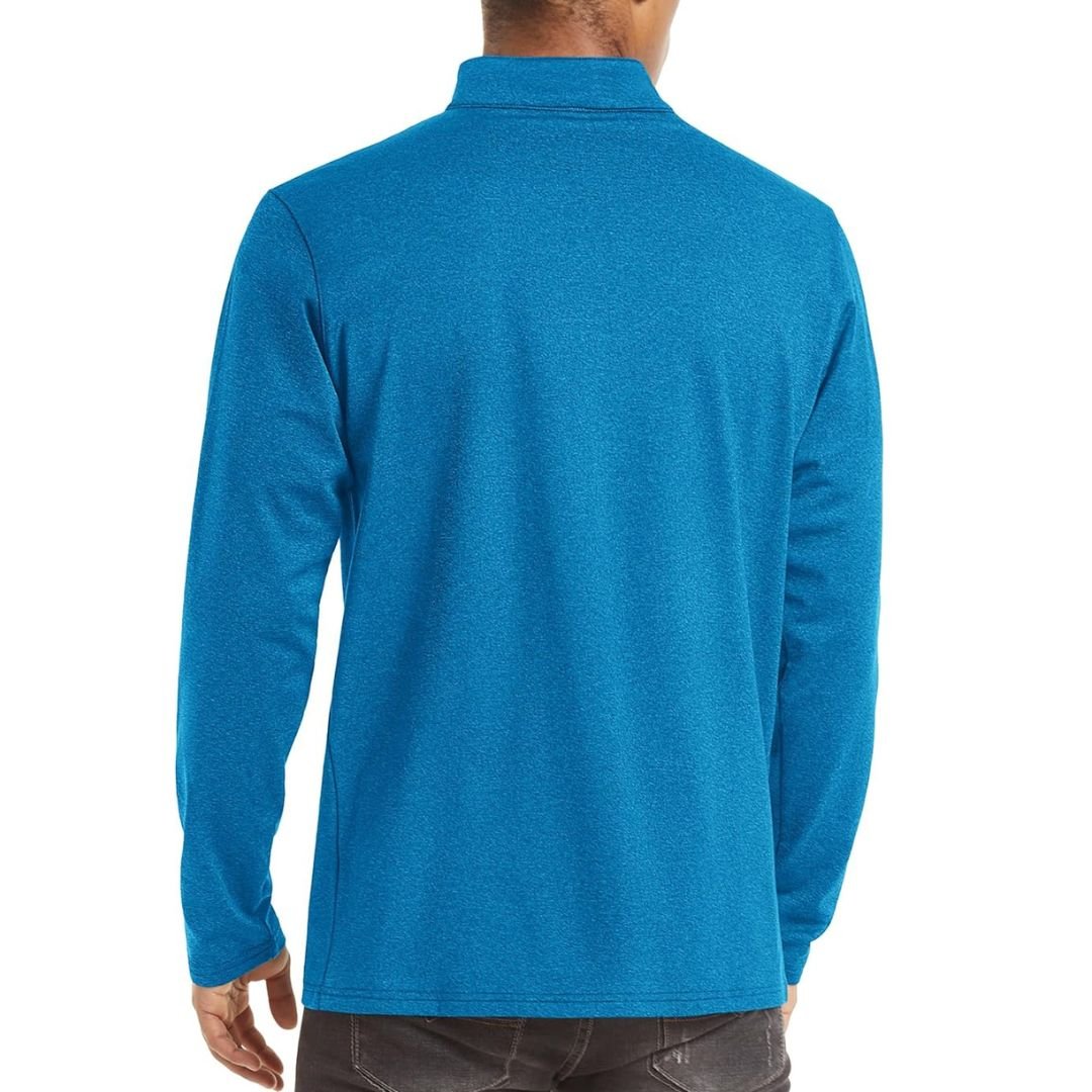 Men’s Quarter Zip Pullover Sweatshirt Long Sleeve Winter Fleece Lined Thermal