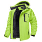 Men's Waterproof Fleece Lined Ski Jacket with Multiple Pockets