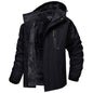 Men's Waterproof Fleece Lined Ski Jacket with Multiple Pockets