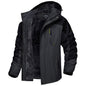 Men's Waterproof Fleece Lined Ski Jacket with Multiple Pockets