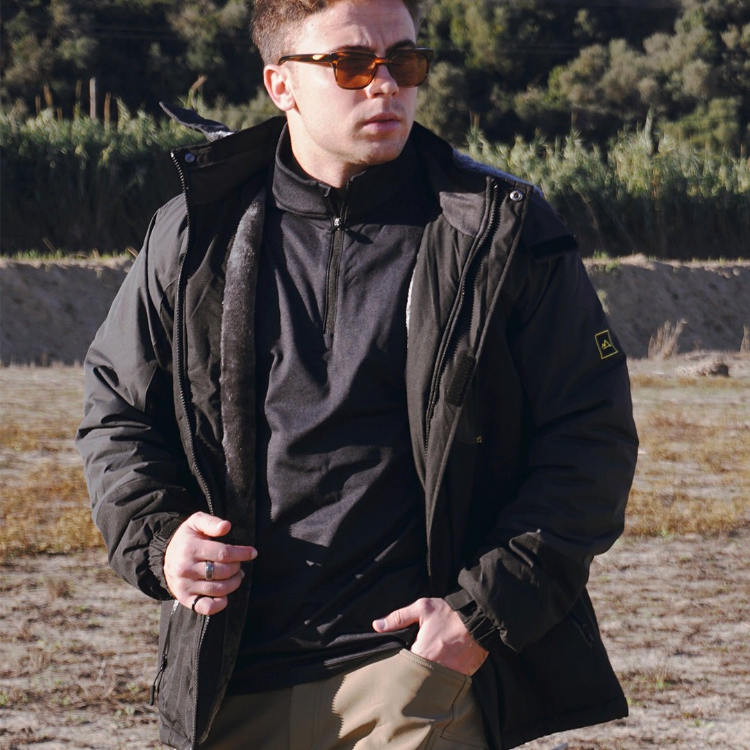 Men's Waterproof Fleece Lined Ski Jacket with Multiple Pockets