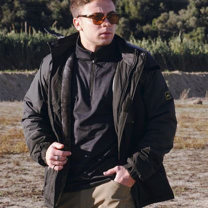 Men's Waterproof Fleece Lined Ski Jacket with Multiple Pockets
