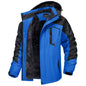 Men's Waterproof Fleece Lined Ski Jacket with Multiple Pockets