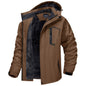 Men's Waterproof Fleece Lined Ski Jacket with Multiple Pockets