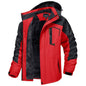 Men's Waterproof Fleece Lined Ski Jacket with Multiple Pockets