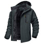 Men's Waterproof Fleece Lined Ski Jacket with Multiple Pockets