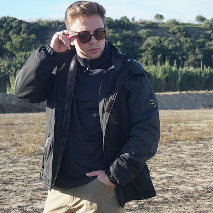 Men's Waterproof Fleece Lined Ski Jacket with Multiple Pockets