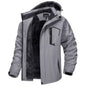 Men's Waterproof Fleece Lined Ski Jacket with Multiple Pockets