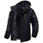 Men's Waterproof Fleece Lined Ski Jacket with Multiple Pockets
