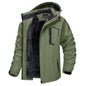 Men's Waterproof Fleece Lined Ski Jacket with Multiple Pockets