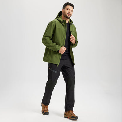 Men's Tactical Softshell Jacket Hooded Waterproof Coat