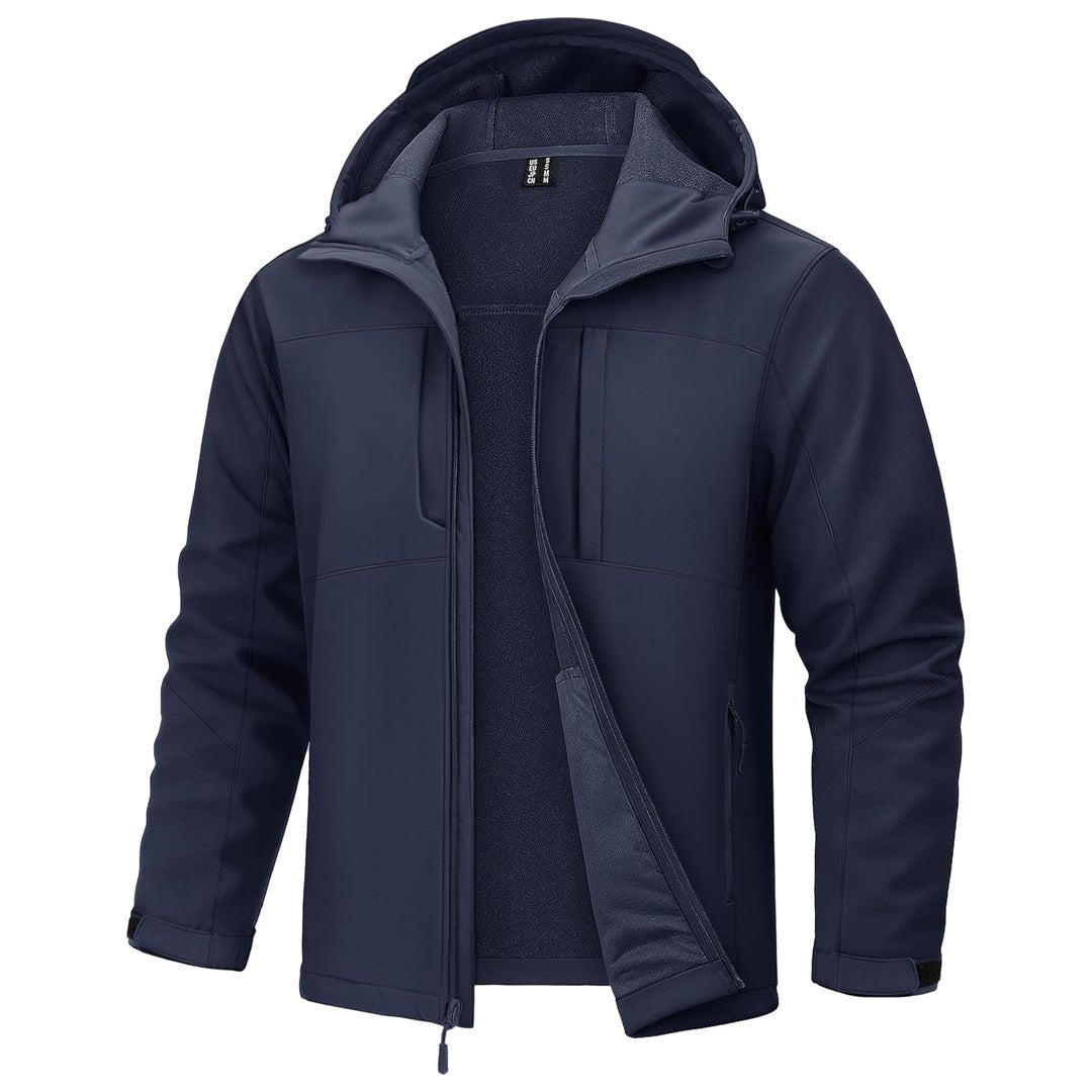 Men's Tactical Softshell Jacket Hooded Waterproof Coat