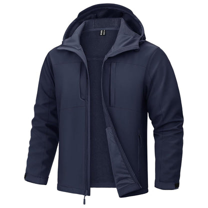 Men's Tactical Softshell Jacket Hooded Waterproof Coat