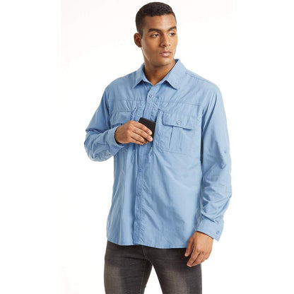 Men's Tactical Sun Protective Button-Down Long Sleeve Shirt