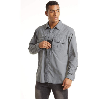Men's Tactical Sun Protective Button-Down Long Sleeve Shirt