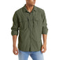 Men's Tactical Sun Protective Button-Down Long Sleeve Shirt