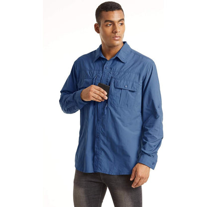 Men's Tactical Sun Protective Button-Down Long Sleeve Shirt