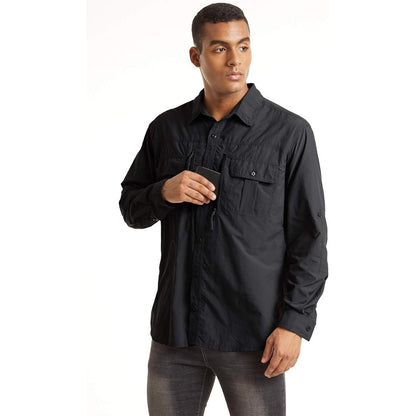 Men's Tactical Sun Protective Button-Down Long Sleeve Shirt
