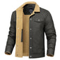 Men's Thick Thermal Sherpa Fleece Lined Cargo Jacket