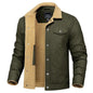 Men's Thick Thermal Sherpa Fleece Lined Cargo Jacket