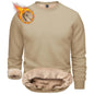 Men’s Sherpa Lined Sweatshirt Warm Heavyweight Fleece Pullover