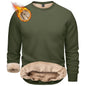 Men’s Sherpa Lined Sweatshirt Warm Heavyweight Fleece Pullover