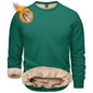 Men’s Sherpa Lined Sweatshirt Warm Heavyweight Fleece Pullover
