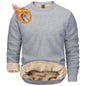 Men’s Sherpa Lined Sweatshirt Warm Heavyweight Fleece Pullover