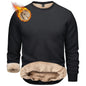 Men’s Sherpa Lined Sweatshirt Warm Heavyweight Fleece Pullover